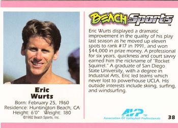 1992 Beach Sports #38 Eric Wurts Back